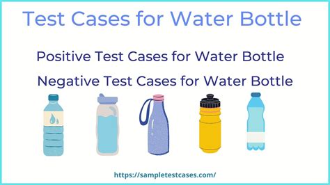 negative test cases for water bottle|positive water bottle test scenarios.